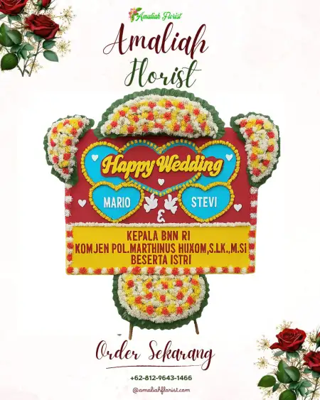 Papan Bunga Pernikahan Titipapan